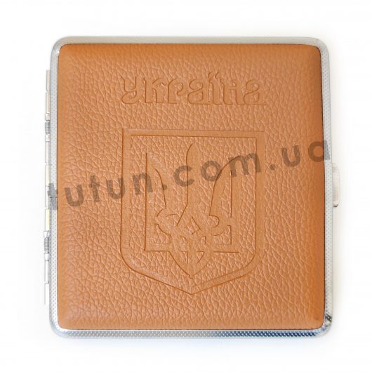 Герб України портсигар металевий на 18-20 самокруток